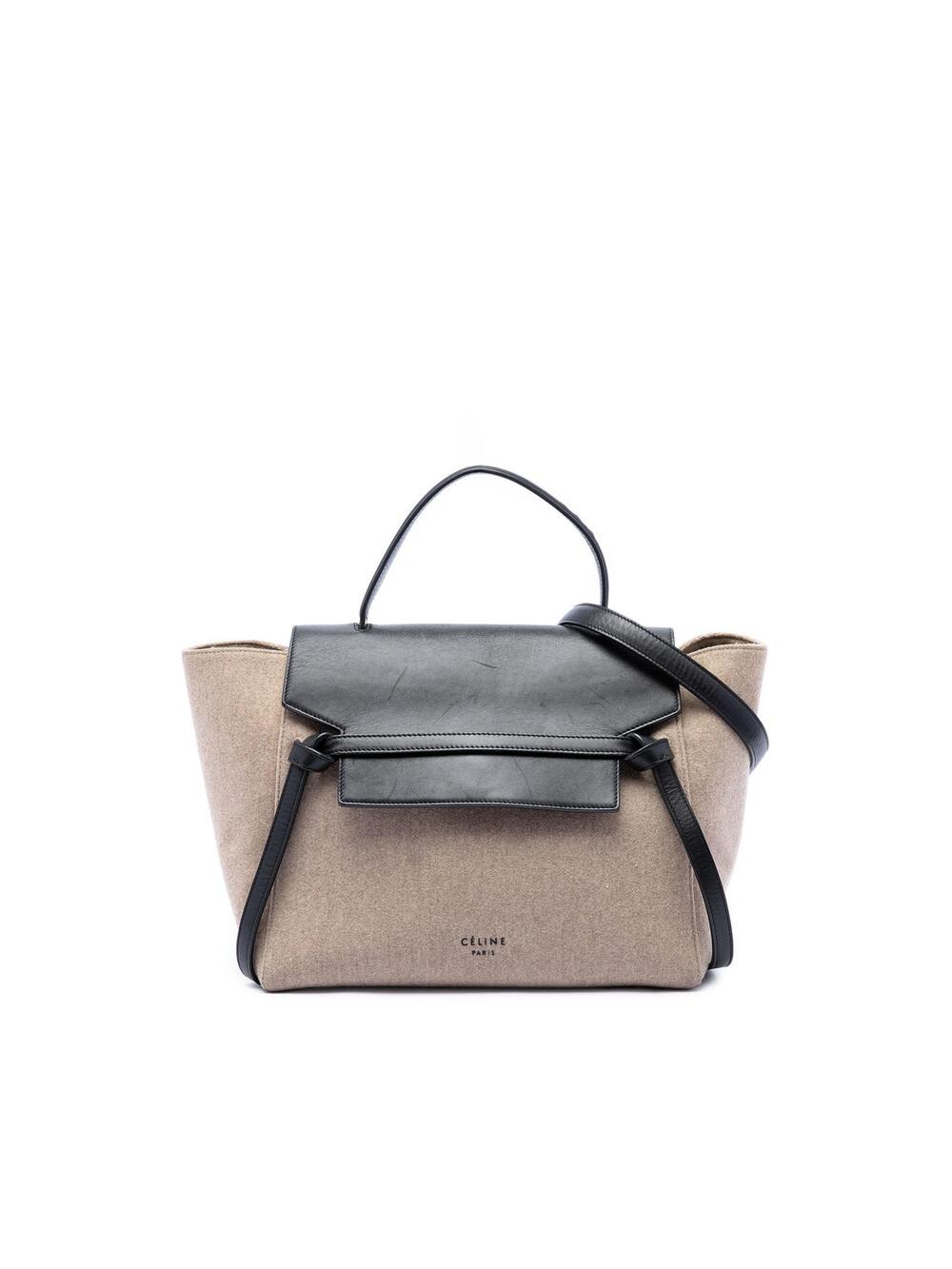 Celine Mini Felt And Calfskin Belt #342739C10B